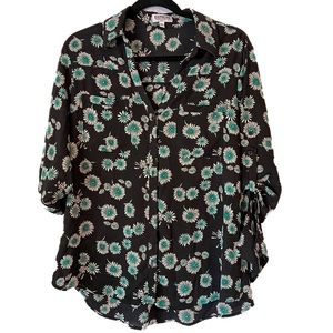 Express flower button up.